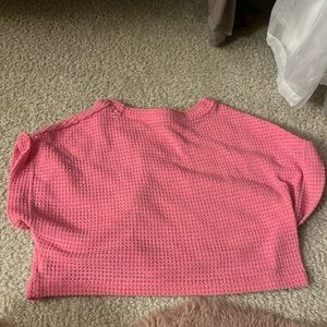 Pink netted crop top